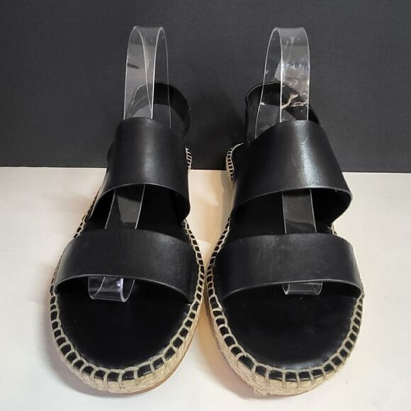 Cole Haan Women's Black Wedge Open Toe Sandals - Picture 9 of 10